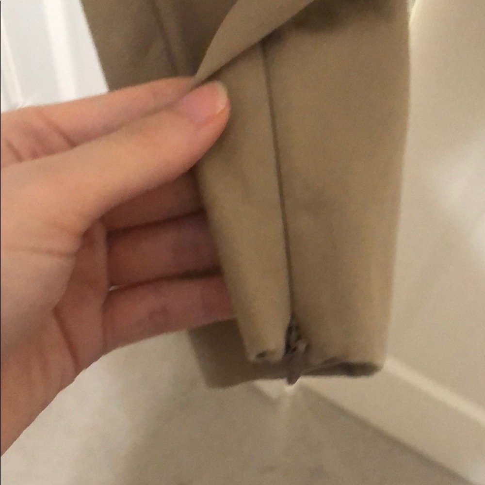 Theory Solid Flat Front Pant Sand Khaki - image 6